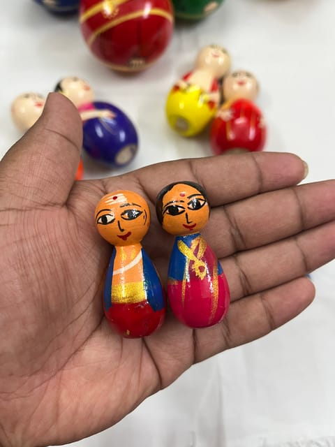 Mini Indian Couple Dolls