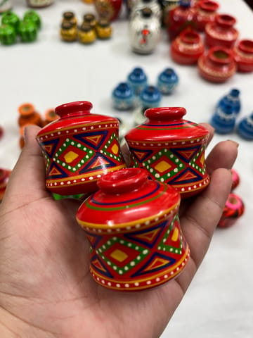 Premium Miniature Wooden Pot