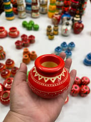 Premium Miniature Wooden Pot