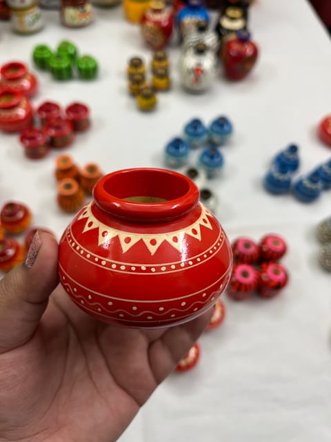 Premium Miniature Wooden Pot