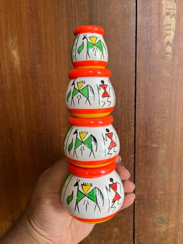 Handpainted Pots-Set of 4