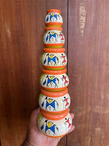 Handpainted Pots-Set of 6