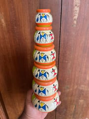 Handpainted Pots-Set of 6