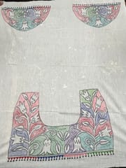 Floral Kanthawork Blouse Piece