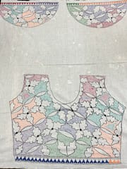 Floral Kanthawork Blouse Piece