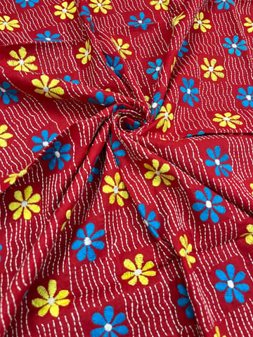 Floral Full Kanthawork Blouse Piece