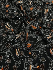 Bird Paradise Full Kanthawork Blouse Piece