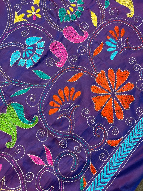 Art Silk Kanthawork Blouse Piece