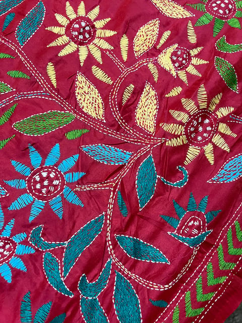 Art Silk Kanthawork Blouse Piece