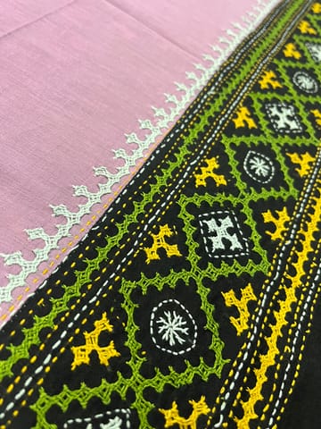 Double Color Kutchwork Blouse Piece