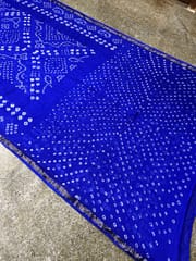 Art Silk Bandhani Saree - BLUE