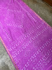 Art Silk Bandhani Saree - PINK