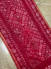 Art Silk Bandhani Saree - MAROON