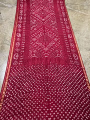 Art Silk Bandhani Saree - MAROON