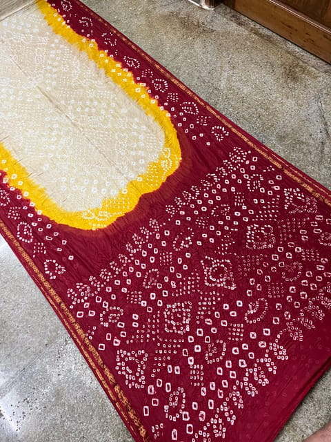 Art Silk Bandhani Saree