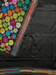 Rainbow Flowers Kanthawork Saree