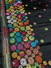 Rainbow Flowers Kanthawork Saree