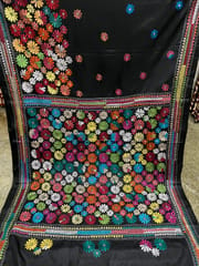 Rainbow Flowers Kanthawork Saree