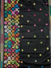 Rainbow Flowers Kanthawork Saree