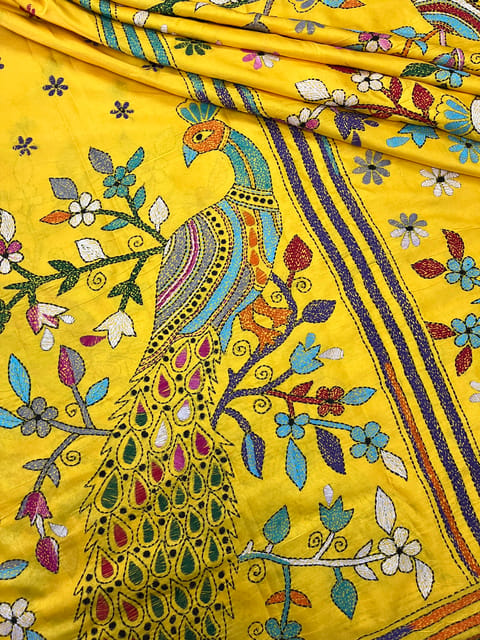 Peacock Kanthawork Saree