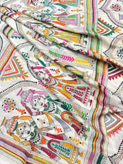 Village Theme Kanthawork Saree