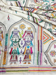 Village Theme Kanthawork Saree