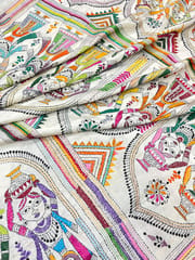 Village Theme Kanthawork Saree