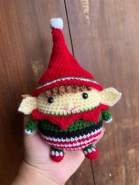 Christmas Elf Crochet Doll