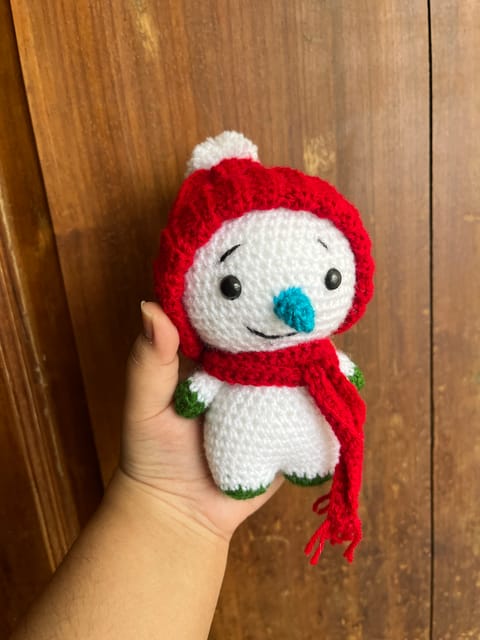 Snowman Crochet Doll