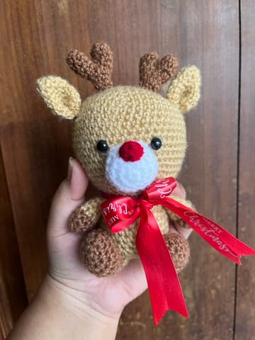 Christmas Reindeer Crochet Doll