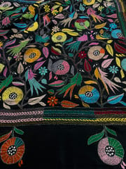 Bird Theme Kanthawork Saree