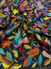 Bird Paradise Kanthawork Saree