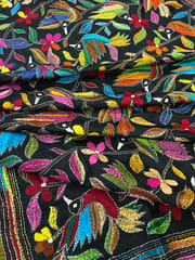 Bird Paradise Kanthawork Saree