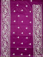 Lotus Theme Kanthawork Saree