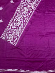 Lotus Theme Kanthawork Saree