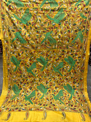 Parrot Theme Kanthawork Saree