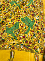 Parrot Theme Kanthawork Saree