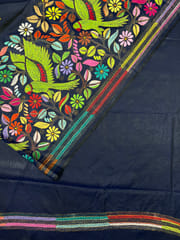 Parrot Theme Kanthawork Saree