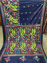 Parrot Theme Kanthawork Saree