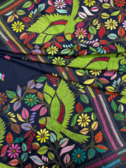 Parrot Theme Kanthawork Saree