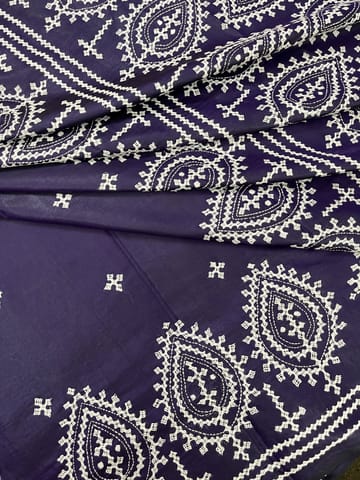 Peacock Feather Kutchwork Saree