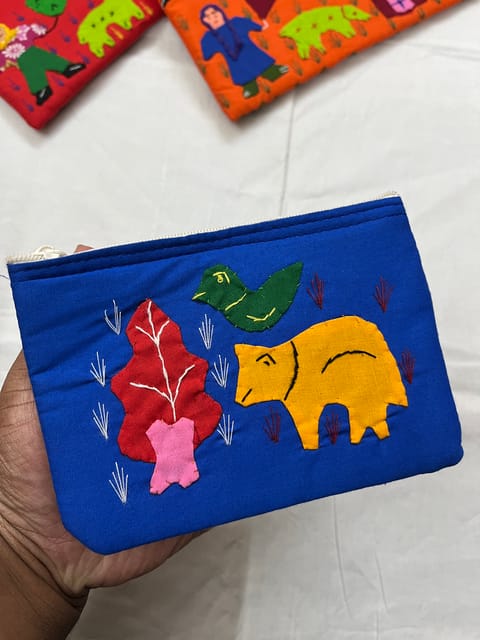 Jungle Theme Applique Work Purse