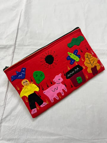 Jungle Theme Applique Work Purse