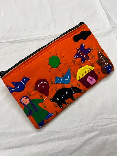 Jungle Theme Applique Work Purse