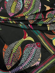 Fish Theme Kanthawork Saree