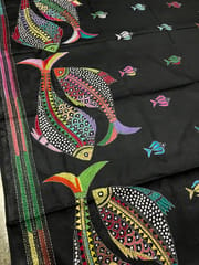 Fish Theme Kanthawork Saree