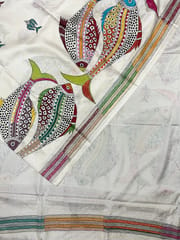 Fish Theme Kanthawork Saree