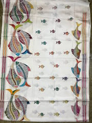 Fish Theme Kanthawork Saree