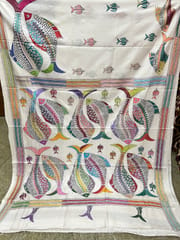 Fish Theme Kanthawork Saree