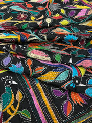 Bird Paradise Kanthawork Saree